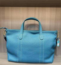 Load image into Gallery viewer, Large Capacity Genuine Leather Tote Bag Turquoise Color