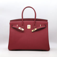 Load image into Gallery viewer, London 30 Large Size Birkin Style Top Handle Bag - Real Leather Version