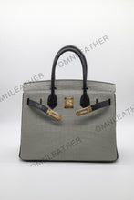 Load image into Gallery viewer, London 30 Birkin Style Saltwater Croc Leather Opaque Color Gold Hardware