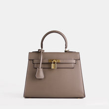 Load image into Gallery viewer, Verona 25 Saffiano Top Handle Kelly Style Handbag Vegan/Real Leather

