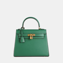 Load image into Gallery viewer, Verona 25 Saffiano Top Handle Kelly Style Handbag Vegan/Real Leather
