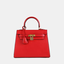 Load image into Gallery viewer, Verona 25 Saffiano Top Handle Kelly Style Handbag Vegan/Real Leather
