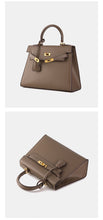 Load image into Gallery viewer, Verona 28 Saffiano Top Handle Kelly Style Handbag Vegan/Real Leather
