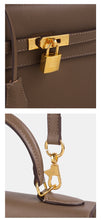 Load image into Gallery viewer, Verona 28 Saffiano Top Handle Kelly Style Handbag Vegan/Real Leather
