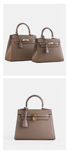 Load image into Gallery viewer, Verona 28 Saffiano Top Handle Kelly Style Handbag Vegan/Real Leather
