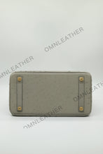 Load image into Gallery viewer, London 30 Birkin Style Ostrich Leather Grey Color Gold Hardware
