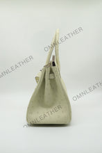 Load image into Gallery viewer, London 30 Birkin Style Ostrich Leather Beige Color Silver Hardware
