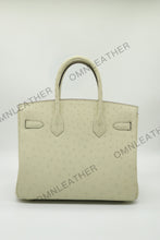 Load image into Gallery viewer, London 30 Birkin Style Ostrich Leather Beige Color Silver Hardware
