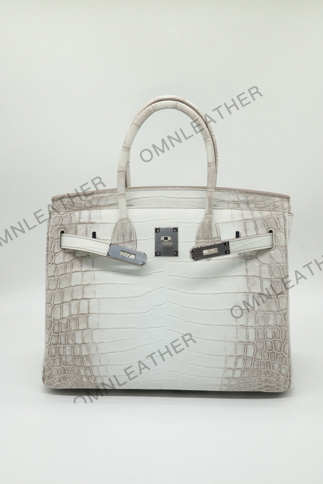 London 35 Birkin Style HCP Nile Croc Leather Himalaya Silver Hardware