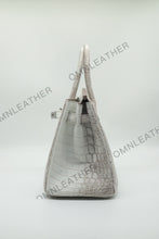 Load image into Gallery viewer, London 35 Birkin Style HCP Nile Croc Leather Himalaya Silver Hardware
