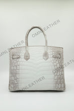 Load image into Gallery viewer, London 35 Birkin Style HCP Nile Croc Leather Himalaya Silver Hardware
