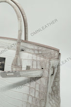 Load image into Gallery viewer, London 35 Birkin Style HCP Nile Croc Leather Himalaya Silver Hardware

