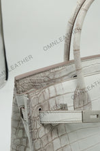 Load image into Gallery viewer, London 35 Birkin Style HCP Nile Croc Leather Himalaya Silver Hardware
