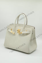 Load image into Gallery viewer, London 30 Birkin Style American Aligator Leather Opaque Color Gold Hardware
