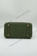 Load image into Gallery viewer, London 25 Small Birkin Style Ostrich Leather Bag Olive Green Color Gold Hardware
