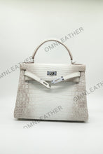 Load image into Gallery viewer, London 25 Birkin Style HCP Nile Croc Leather Himalaya Silver Hardware
