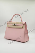 Load image into Gallery viewer, Verona 28 Kelly Style Fully Handmade Epsom Leather Pink Color Silver Hardware
