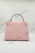 Load image into Gallery viewer, Verona 28 Kelly Style Fully Handmade Epsom Leather Pink Color Silver Hardware

