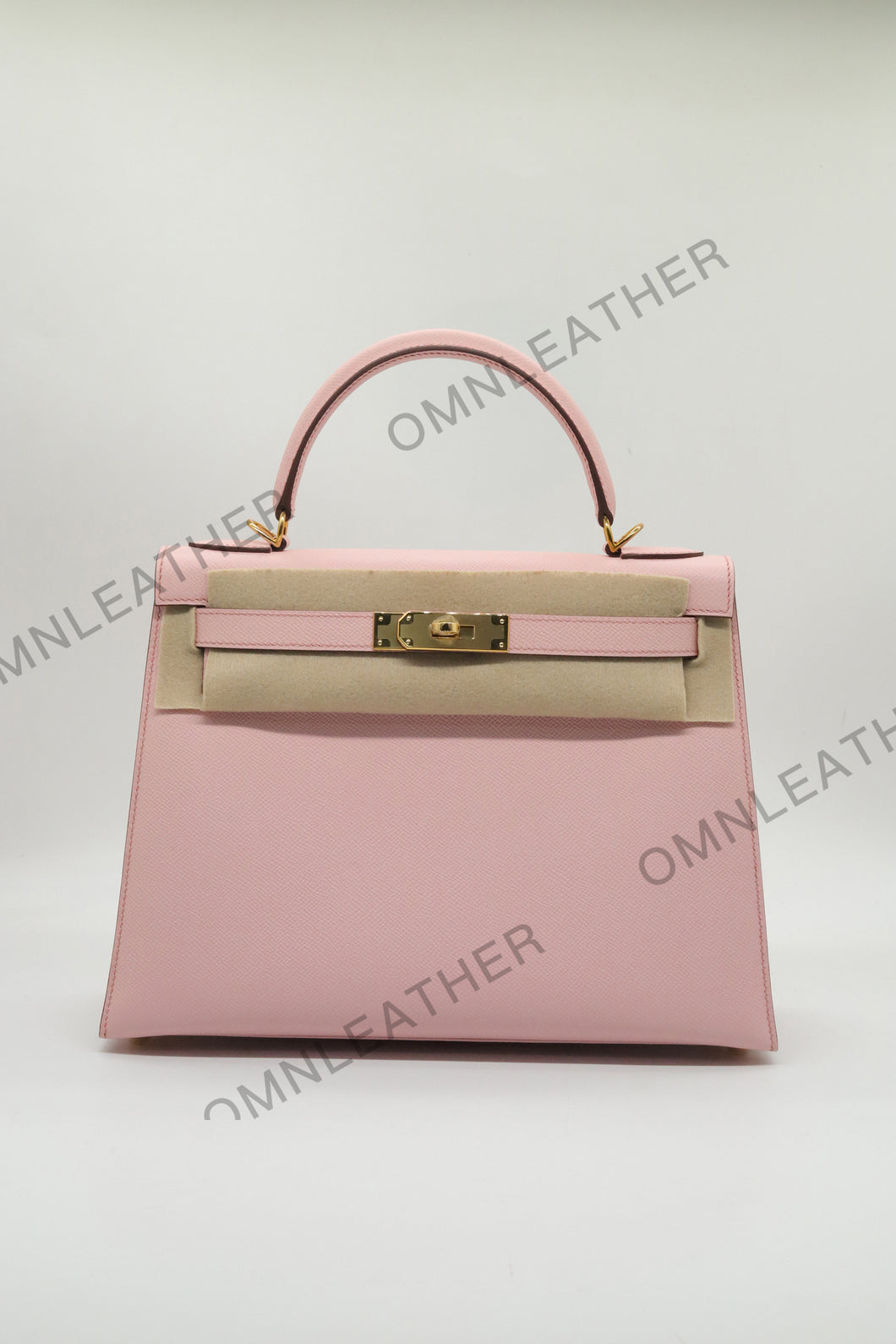 Verona 28 Kelly Style Fully Handmade Epsom Leather Pink Color Gold Hardware