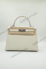 Load image into Gallery viewer, Verona 28 Kelly Style Fully Handmade Epsom Leather Cream Color Silver Hardware
