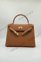 Load image into Gallery viewer, Verona 28 Kelly Style Fully Handmade Epsom Leather Brown Color Gold Hardware
