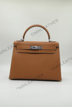 Load image into Gallery viewer, Verona 28 Kelly Style Fully Handmade Epsom Leather Brown Color Silver Hardware
