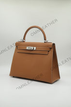 Load image into Gallery viewer, Verona 28 Kelly Style Fully Handmade Epsom Leather Brown Color Silver Hardware
