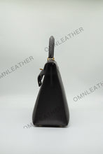 Load image into Gallery viewer, Verona 28 Kelly Style Fully Handmade Epsom Leather Ebony Color Gold Hardware
