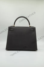 Load image into Gallery viewer, Verona 28 Kelly Style Fully Handmade Epsom Leather Ebony Color Gold Hardware
