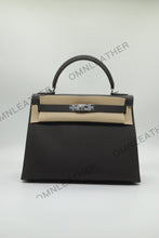 Load image into Gallery viewer, Verona 28 Kelly Style Fully Handmade Epsom Leather Ebony Color Gold Hardware
