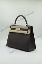 Load image into Gallery viewer, Verona 28 Kelly Style Fully Handmade Epsom Leather Ebony Color Silver Hardware
