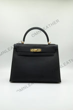 Load image into Gallery viewer, Verona 28 Kelly Style Fully Handmade Epsom Leather Black Color Gold Hardware
