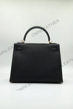 Load image into Gallery viewer, Verona 28 Kelly Style Fully Handmade Epsom Leather Black Color Gold Hardware
