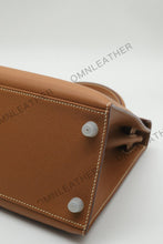 Load image into Gallery viewer, Verona 28 Kelly Style Fully Handmade Epsom Leather Brown Color Silver Hardware
