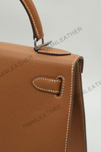 Load image into Gallery viewer, Verona 28 Kelly Style Fully Handmade Epsom Leather Brown Color Silver Hardware
