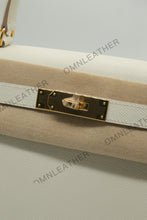 Load image into Gallery viewer, Verona 28 Kelly Style Fully Handmade Epsom Leather Cream Color Gold Hardware
