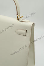 Load image into Gallery viewer, Verona 28 Kelly Style Fully Handmade Epsom Leather Cream Color Gold Hardware
