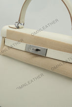 Load image into Gallery viewer, Verona 28 Kelly Style Fully Handmade Epsom Leather Cream Color Silver Hardware
