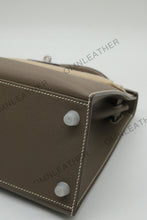 Load image into Gallery viewer, Verona 28 Kelly Style Fully Handmade Epsom Leather Etoupe Color Silver Hardware
