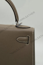 Load image into Gallery viewer, Verona 28 Kelly Style Fully Handmade Epsom Leather Etoupe Color Silver Hardware
