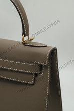 Load image into Gallery viewer, Verona 28 Kelly Style Fully Handmade Epsom Leather Etoupe Color Gold Hardware
