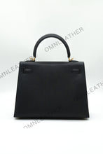 Load image into Gallery viewer, Verona 25 Kelly Style Fully Handmade Epsom Leather Black Color Gold Hardware
