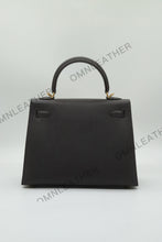 Load image into Gallery viewer, Verona 25 Kelly Style Full Handmade Epsom Leather Ebony Color Gold Hardware
