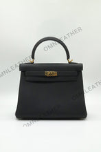 Load image into Gallery viewer, Verona 25 Kelly Style Fully Handmade Togo Leather Black Color Gold Hardware
