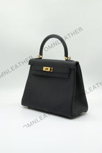 Load image into Gallery viewer, Verona 25 Kelly Style Fully Handmade Togo Leather Black Color Gold Hardware
