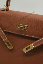 Load image into Gallery viewer, Verona 25 Kelly Style Fully Handmade Togo Leather Brown Color Gold Hardware
