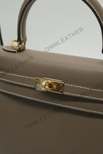 Load image into Gallery viewer, Verona 25 Kelly Style Fully Handmade Epsom Leather Etoupe Color Gold Hardware
