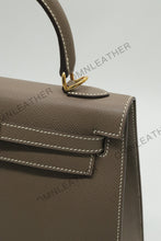 Load image into Gallery viewer, Verona 25 Kelly Style Fully Handmade Epsom Leather Etoupe Color Gold Hardware
