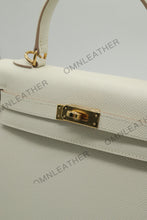 Load image into Gallery viewer, Verona 25 Kelly Style Fully Handmade Epsom Leather Cream Color Gold Hardware
