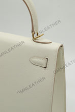 Load image into Gallery viewer, Verona 25 Kelly Style Fully Handmade Epsom Leather Cream Color Gold Hardware
